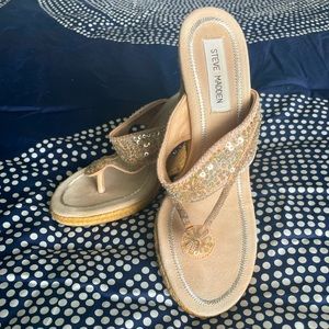 Steve Madden Sequin Wedges